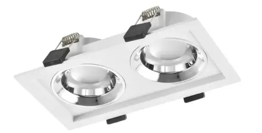 [LF-HYD-R-SP-255-2-7W-30-WH-GMT-HYD-HYD] HYUNDAI 255 Recessed Spot Light AL BK RF2*7W 3000K