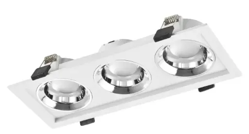 [LF-HYD-R-SP-255-3-7W-30-WH-MBK-HYD-HYD] HYUNDAI 255 Recessed Spot Light AL BK RF MT 3*7W 3000K